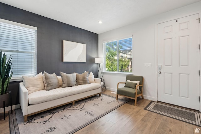 1006 W Firelock Way S, Bluffdale, UT 84065 - living area with baseboards, light wood-type flooring, and recessed lighting