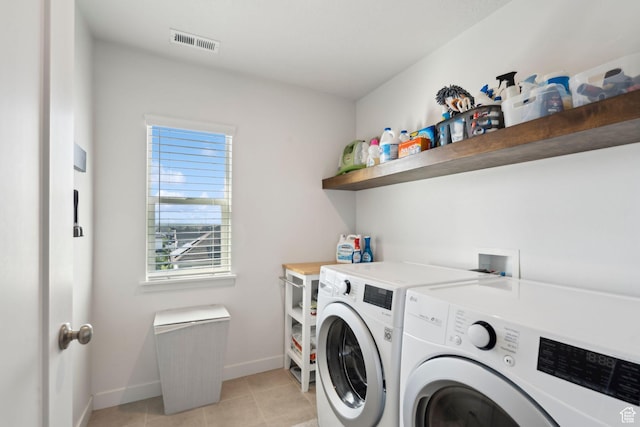 1006 W Firelock Way S, Bluffdale, UT 84065 - laundry area with separate washer and dryer, baseboards, and light tile patterned floors