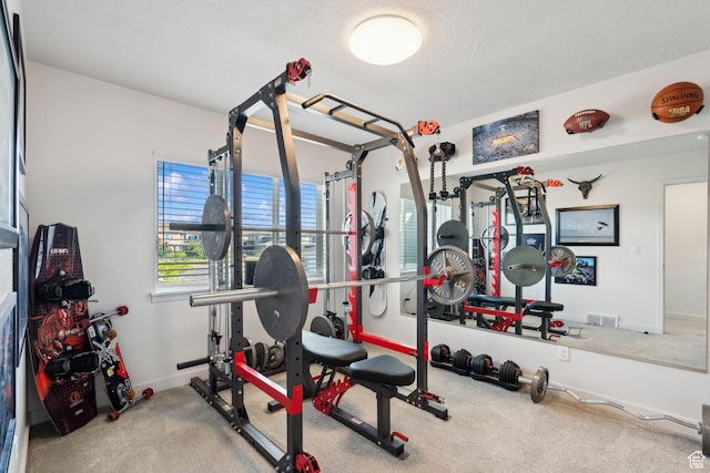 1006 W Firelock Way S, Bluffdale, UT 84065 - exercise area featuring baseboards, carpet floors, and a textured ceiling
