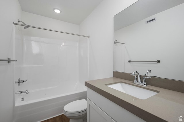 1776 W 160 S Unit 50, Pleasant Grove, UT 84062 - full bath with vanity, shower / tub combination, wood finished floors, and recessed lighting