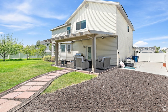137 Stern Ct, Stansbury Park, UT 84074 - back of property with a patio and outdoor lounge area