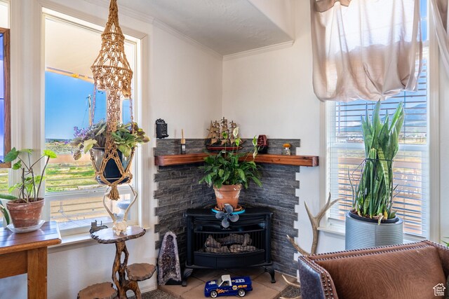 16 E Pearly Ln, La Sal, UT 84530 - sitting room with ornamental molding and tile patterned floors