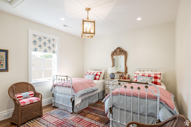 2590 E Olympus Dr, Holladay, UT 84124 - bedroom with wood finished floors, baseboards, and recessed lighting