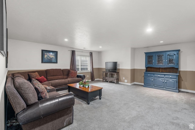 896 E 380 N, Heber City, UT 84032 - living area with recessed lighting, baseboards, and light colored carpet