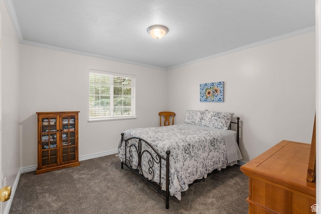 896 E 380 N, Heber City, UT 84032 - bedroom with ornamental molding, dark carpet, and baseboards
