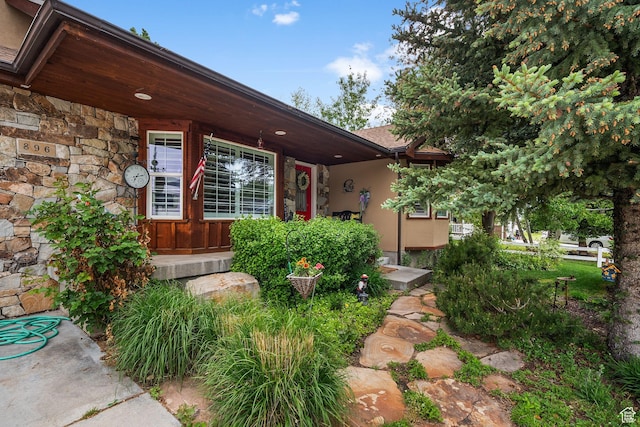 896 E 380 N, Heber City, UT 84032 - view of exterior entry featuring stone siding and stucco siding