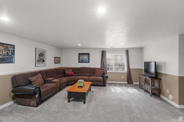 896 E 380 N, Heber City, UT 84032 - living area with carpet floors, baseboards, and recessed lighting