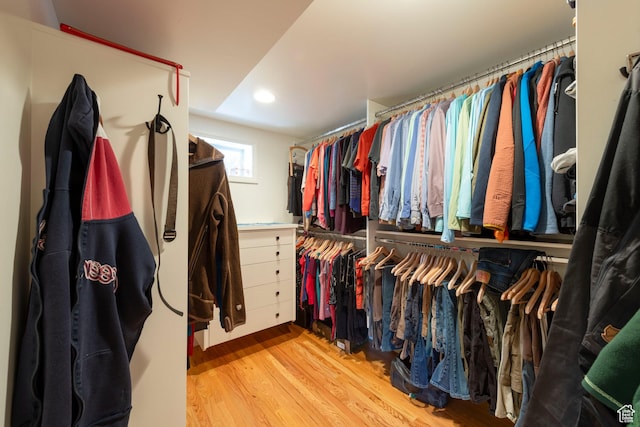3555 E Hermes Dr S, Salt Lake City, UT 84124 - walk in closet featuring wood finished floors