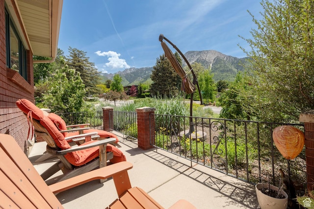 3555 E Hermes Dr S, Salt Lake City, UT 84124 - view of patio featuring a mountain view and a balcony