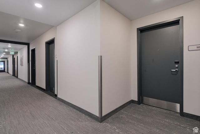 2670 Canyons Resort Dr Unit 113, Park City, UT 84098 - corridor with dark wood-type flooring, baseboards, and recessed lighting