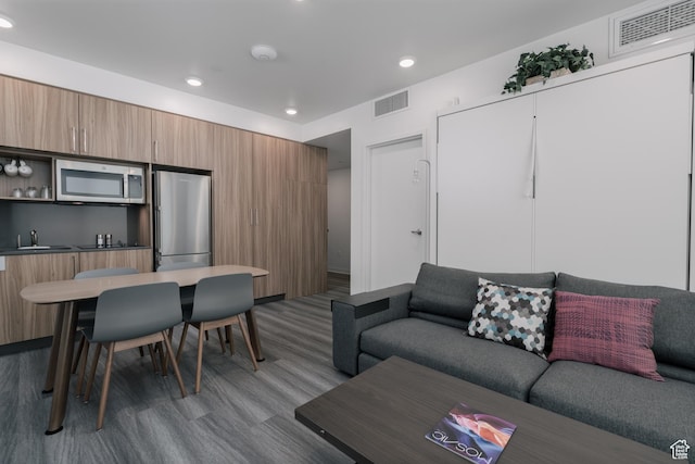 2670 Canyons Resort Dr Unit 113, Park City, UT 84098 - living area featuring wood finished floors and recessed lighting