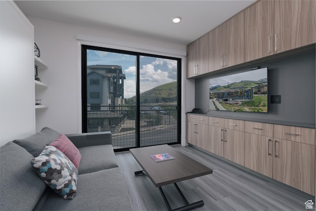 2670 Canyons Resort Dr Unit 113, Park City, UT 84098 - living room featuring light wood-style flooring and recessed lighting