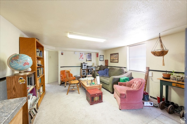 237 S 1100 E, Salt Lake City, UT 84102 - carpeted living area with a textured ceiling