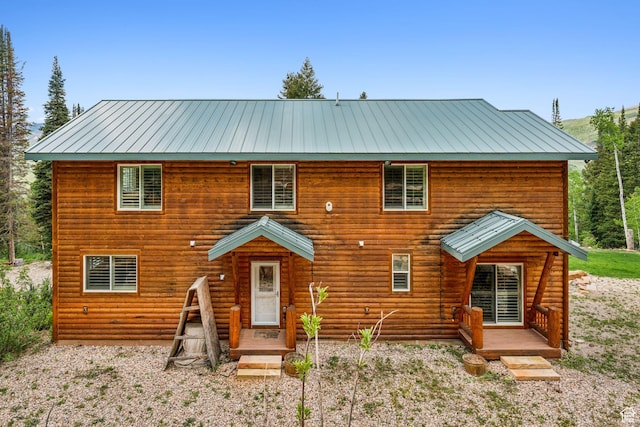 4708 Red Fir Way, Oakley, UT 84055 - view of front of home featuring metal roof and log veneer siding