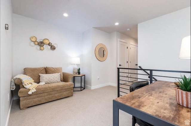 12852 N Belaview Way, Hideout, UT 84036 - carpeted home office featuring baseboards and recessed lighting