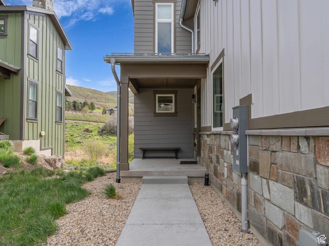 12852 N Belaview Way, Hideout, UT 84036 - entrance to property with a mountain view and board and batten siding
