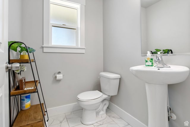 432 W 1470 N, Tooele, UT 84074 - half bathroom featuring toilet and marble finish floors
