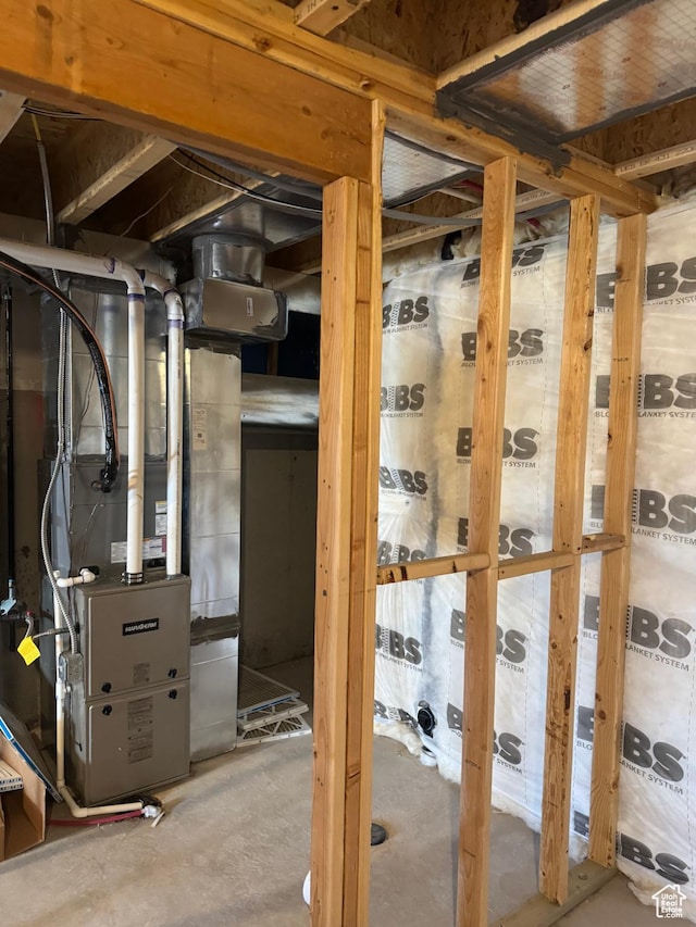 4569 W Ruple Ridge Ln S, Herriman, UT 84096 - unfinished basement featuring heating unit