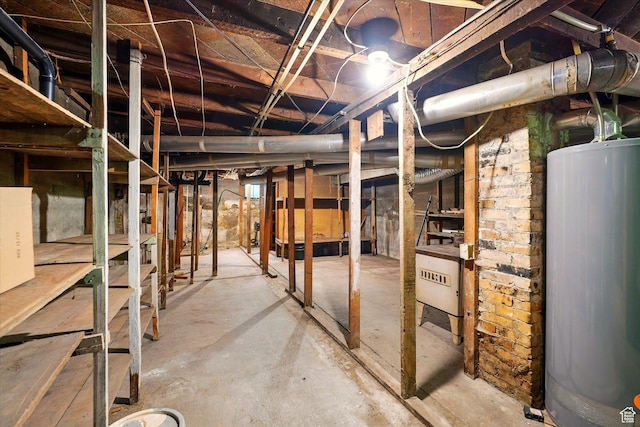 1411 E 13000 N, Cove, UT 84320 - unfinished basement featuring water heater