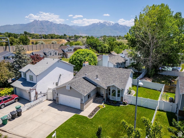 1127 W Monticello Ln, Murray, UT 84123 - aerial view of residential area featuring mountains