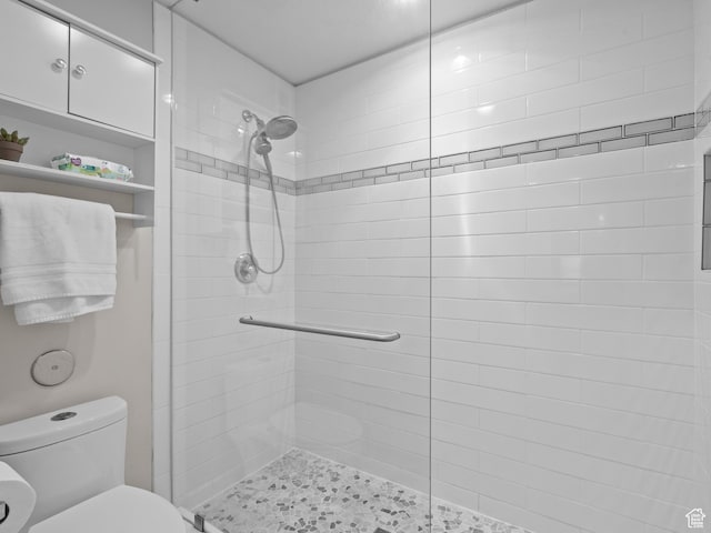 343 Peach Ln, Bountiful, UT 84010 - bathroom featuring tiled shower and toilet