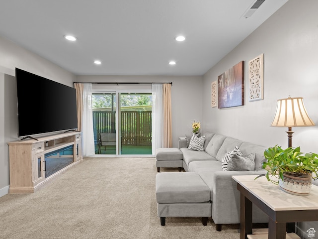 343 Peach Ln, Bountiful, UT 84010 - living room featuring recessed lighting and carpet floors