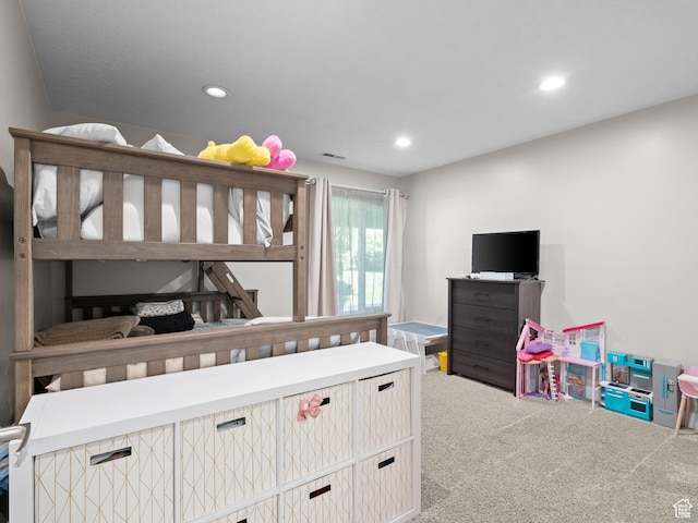343 Peach Ln, Bountiful, UT 84010 - bedroom with carpet flooring and recessed lighting