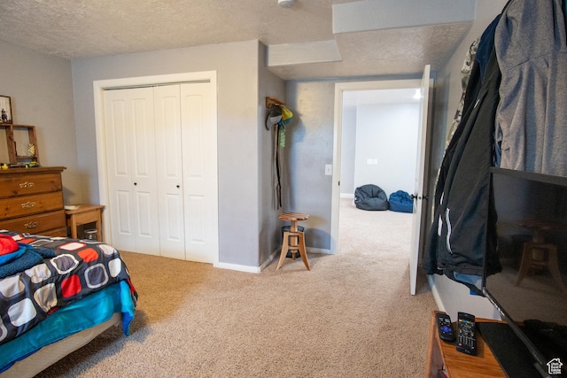 286 E 850 N, Richfield, UT 84701 - bedroom with carpet flooring, a closet, a textured ceiling, and baseboards