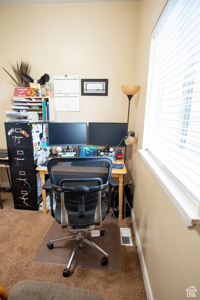 286 E 850 N, Richfield, UT 84701 - home office with carpet, plenty of natural light, and baseboards