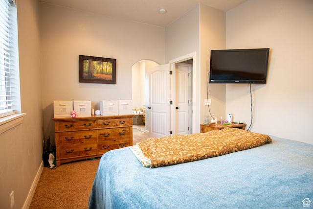 286 E 850 N, Richfield, UT 84701 - carpeted bedroom with arched walkways and baseboards