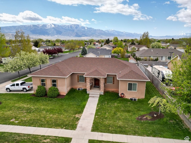 286 E 850 N, Richfield, UT 84701 - view of front facade featuring stucco siding, a shingled roof, and a mountain view