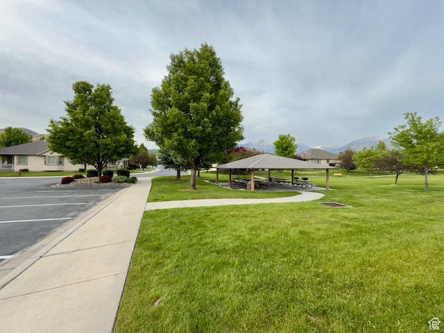 3322 N 750 E, Lehi, UT 84043 - view of green lawn featuring a gazebo and a mountain view