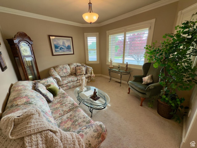 3322 N 750 E, Lehi, UT 84043 - carpeted living area with ornamental molding and baseboards