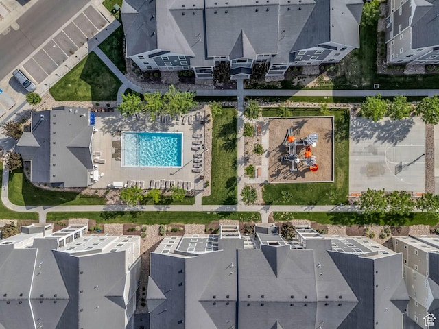 14569 S Bloom Dr W Unit L204, Herriman, UT 84096 - drone / aerial view of a pool area
