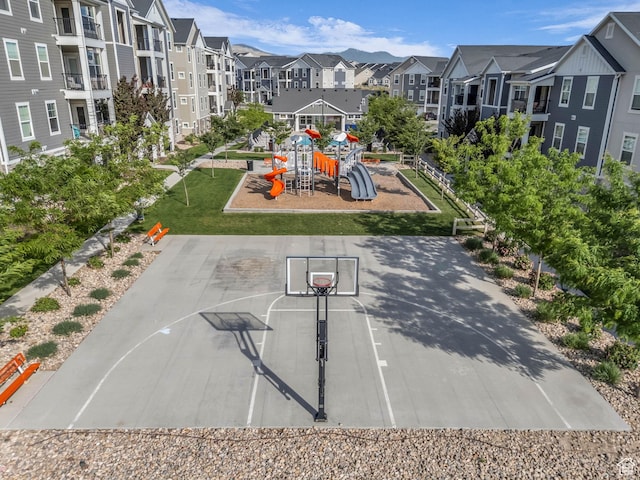 14569 S Bloom Dr W Unit L204, Herriman, UT 84096 - view of basketball court featuring a residential view and community basketball court