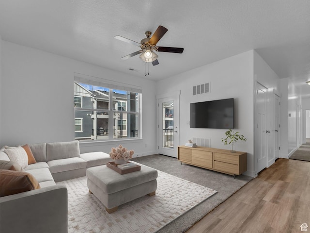 14569 S Bloom Dr W Unit L204, Herriman, UT 84096 - living area with light wood finished floors, ceiling fan, and baseboards