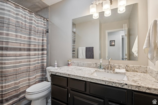 946 E 10715 S, Sandy, UT 84094 - bathroom featuring toilet, vanity, and curtained shower