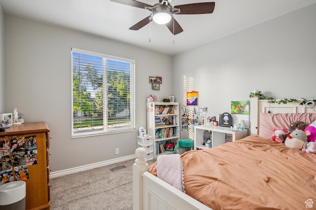 946 E 10715 S, Sandy, UT 84094 - bedroom featuring baseboards, carpet flooring, and a ceiling fan