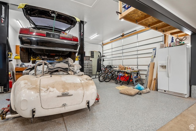 946 E 10715 S, Sandy, UT 84094 - garage with white refrigerator with ice dispenser