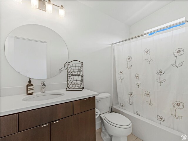 7701 S Navarro View Ct, Midvale, UT 84047 - full bathroom with vanity, toilet, and shower / tub combo