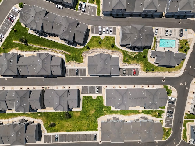 14383 S Firgrove Way Unit 0L-18, Herriman, UT 84096 - aerial view of property and surrounding area with a pool and nearby suburban area