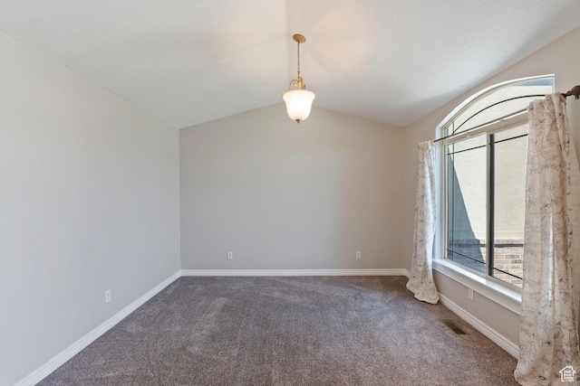 2167 W 2200 S, Syracuse, UT 84075 - spare room with carpet, vaulted ceiling, and baseboards