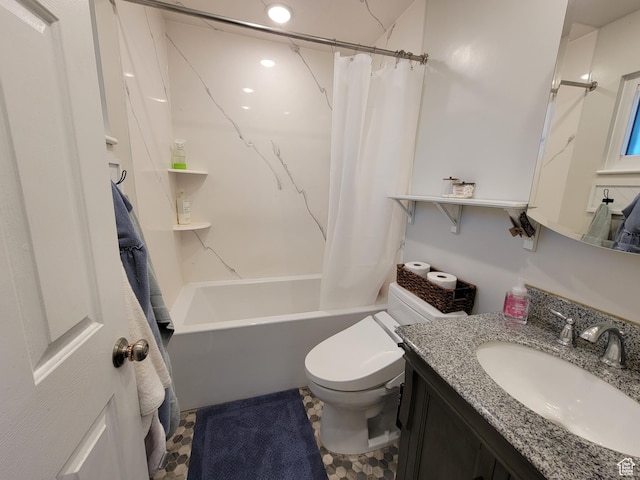 264 W 550 N, Santaquin, UT 84655 - full bathroom with shower / tub combo, vanity, and toilet