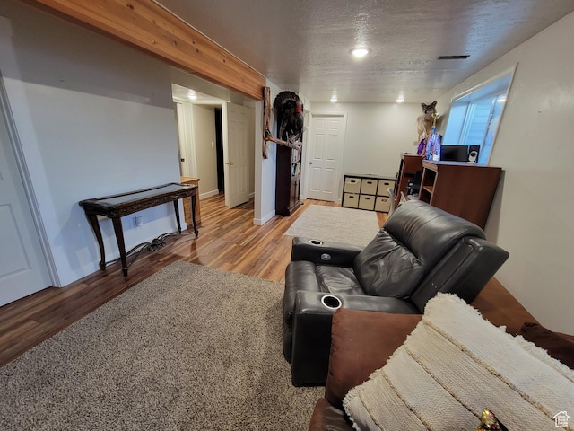 264 W 550 N, Santaquin, UT 84655 - living room with light wood-type flooring and a textured ceiling