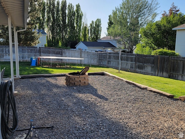 264 W 550 N, Santaquin, UT 84655 - view of yard featuring a fire pit