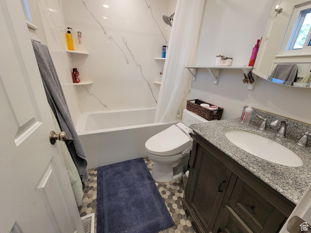 264 W 550 N, Santaquin, UT 84655 - full bath with vanity, toilet, and shower / bathtub combination with curtain
