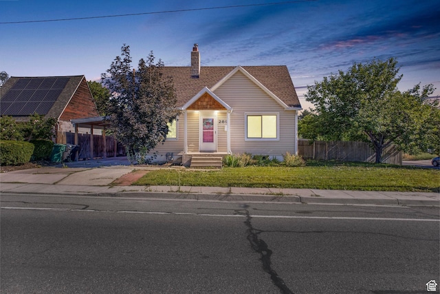 289 E 4800 S, Murray, UT 84107 - view of front facade with a chimney and roof with shingles