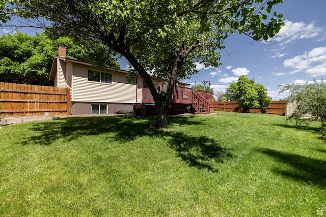 392 N 600 E, Roosevelt, UT 84066 - view of yard with stairs and a deck