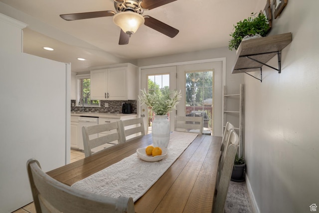 392 N 600 E, Roosevelt, UT 84066 - dining area with ceiling fan, recessed lighting, and baseboards