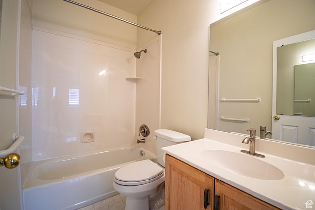 584 S Oak Ln, Tooele, UT 84074 - bathroom with shower / bath combination, toilet, and vanity